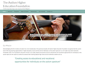 Autism Higher Education Foundation Web Site